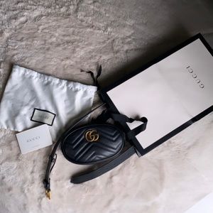 Gucci Marmont Matelassè Belt Bag size 85 with tags
